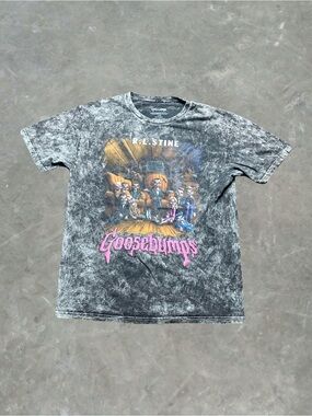 ☀️ Goosebumps Night of The Living Dummy III Graphic Tee Mens L Gray